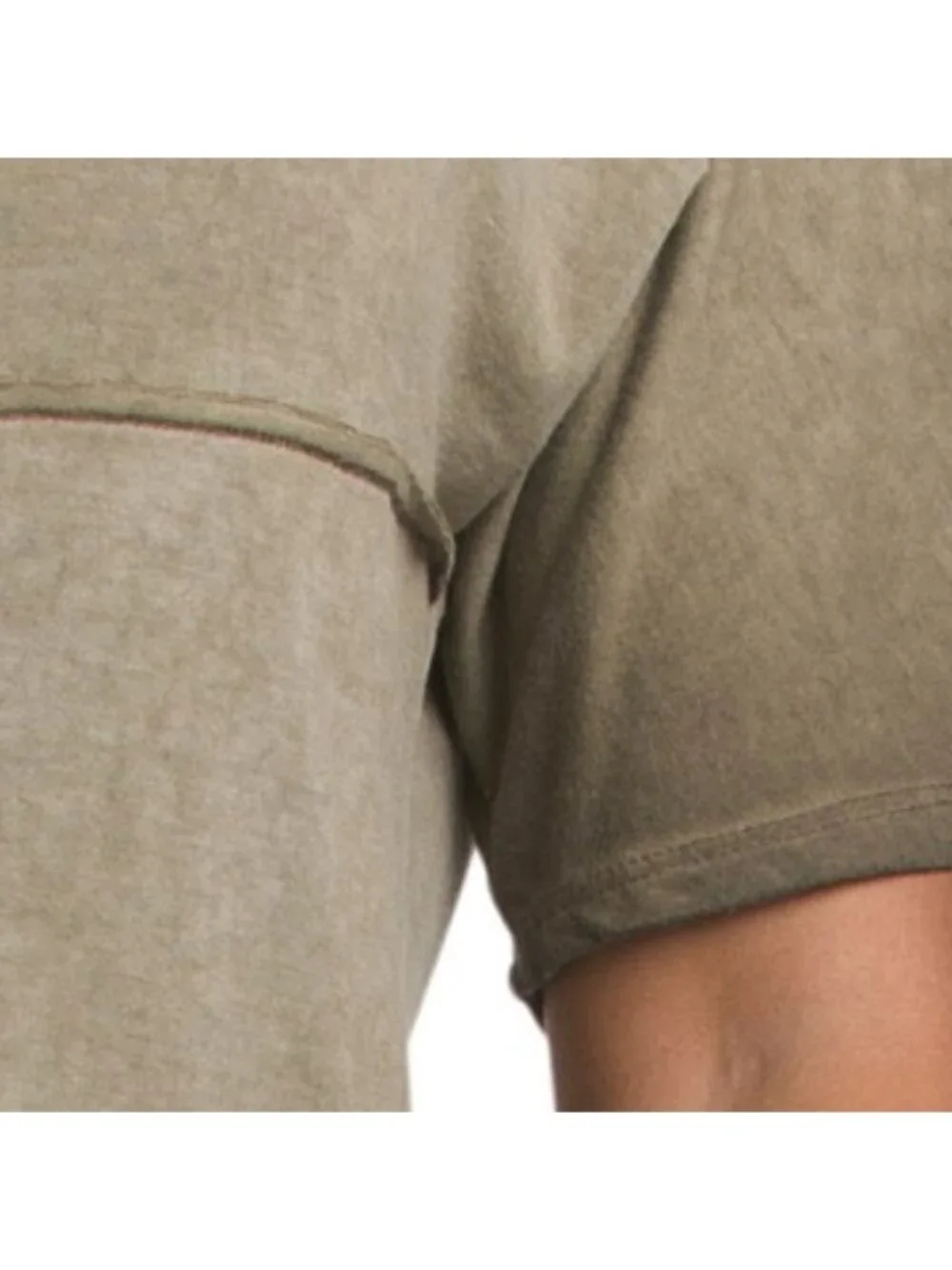 CYRUS Vintage Washed Elbow Sleeve Crew Neck Tee